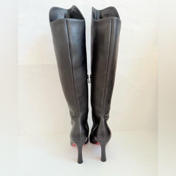Christian Louboutin Black leather Eleonor Botta 85mm knee-high boots EU 37 - Picture 10 of 15